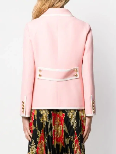 Gucci Cady Crepe Wool-silk Jacket In Pink