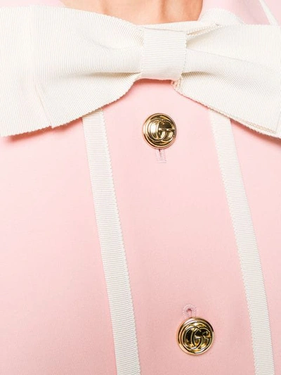 Gucci Cady Crepe Wool-silk Jacket In Pink