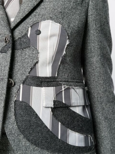 Shop Thom Browne Frayed Duck Classic Sport Coat In 035 Medium Grey