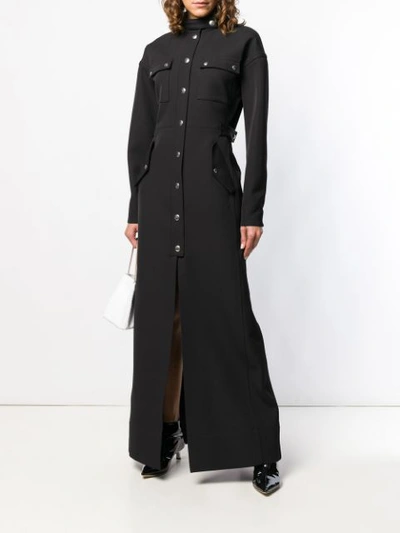 Shop Kwaidan Editions Long Buttoned Dress In Black