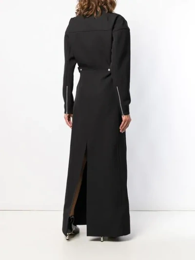 Shop Kwaidan Editions Long Buttoned Dress In Black