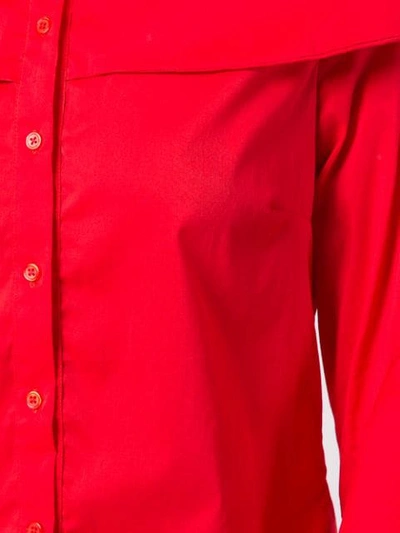 Shop Juan Hernandez Daels Cafka Ruffed Shirt In Red