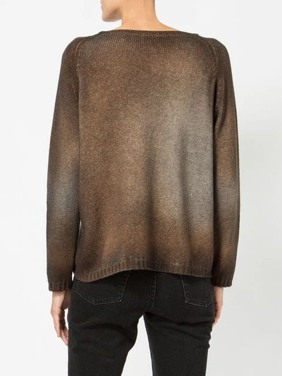 Shop Avant Toi Overdyed Sweater In Brown