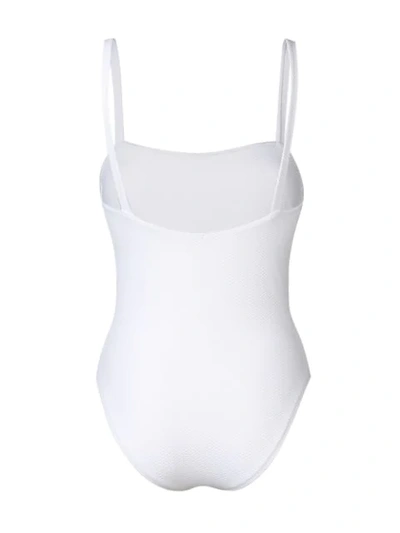 Shop Asceno Plain Swimsuit In White