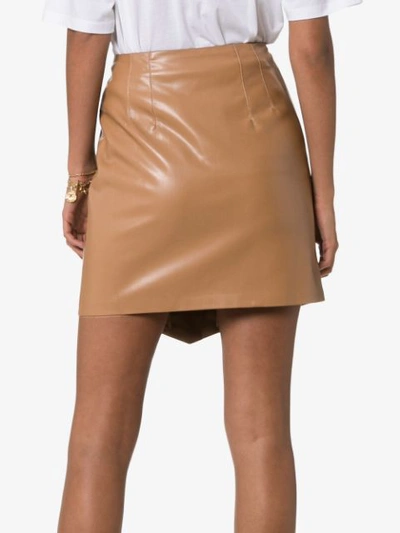 Shop Nanushka Sils Buttoned Skirt - Braun In Brown