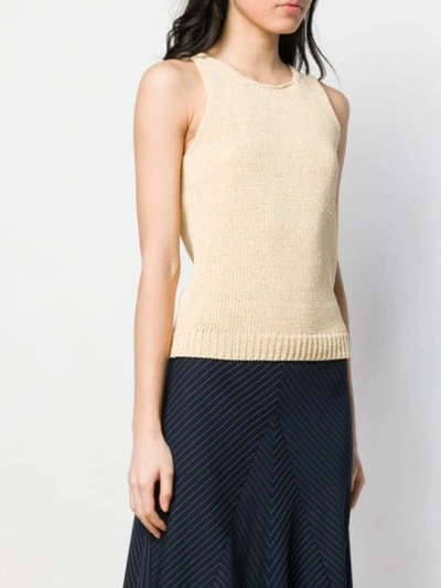 Shop Theory Knitted Tank Top In Pumpkin Seed