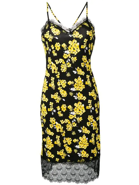 michael kors yellow floral dress