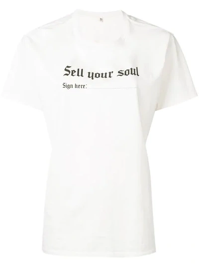 Shop R13 'sell Your Soul' T-shirt In White