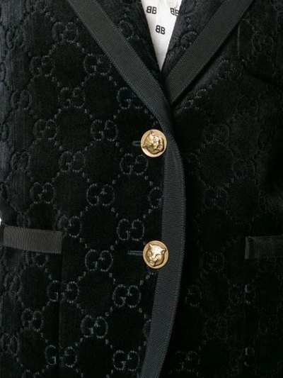 Shop Gucci Gg Supreme Dinner Jacket In Black