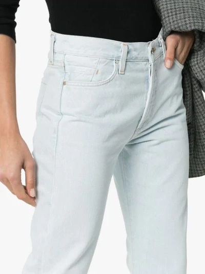 Shop Goldsign Pale Blue The Low Slung With Clean Set Of Pockets Jeans