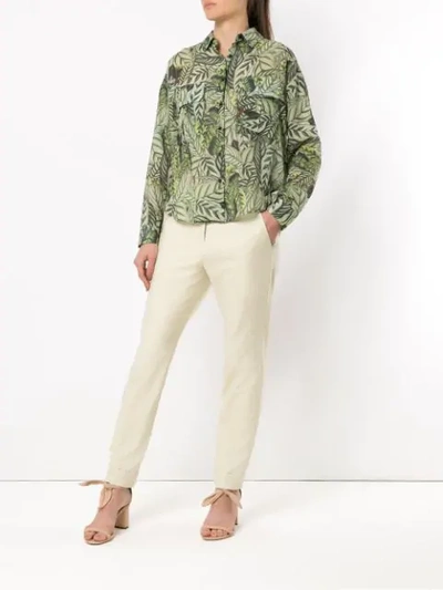 Shop Andrea Marques Printed Box Shirt In Green