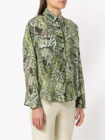 Shop Andrea Marques Printed Box Shirt In Green