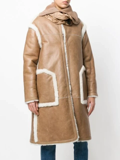 Shop Moncler Cotoneaster Coat In Brown