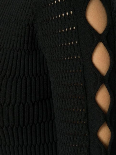 Shop Kenzo Geometric Knit Top In Black
