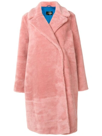 Shop Stine Goya Faux Fur Coat - Pink