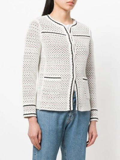Shop Charlott Fitted Perforated Jacket In Multicolour