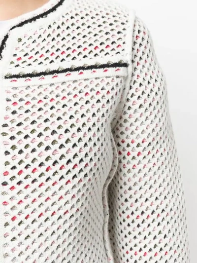 Shop Charlott Fitted Perforated Jacket In Multicolour