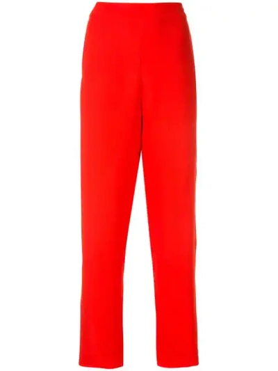 Shop Layeur Straight-leg Trousers In Tomato