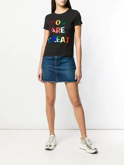 Shop Alice And Olivia You Are Great T In Black