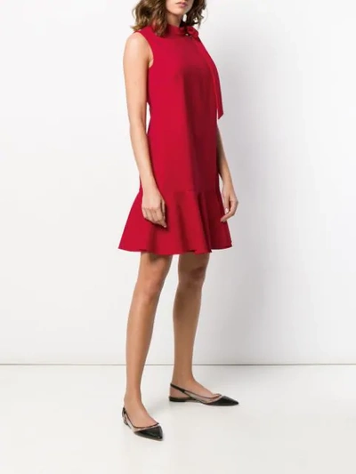 VALENTINO 定制款绉纱连衣裙 - 红色