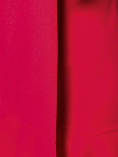 VALENTINO 定制款绉纱连衣裙 - 红色