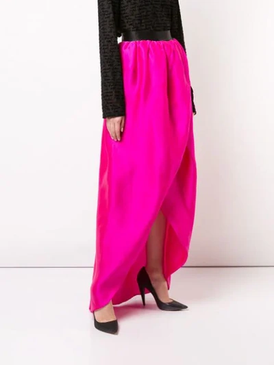 Shop Christian Siriano Wrap Front Maxi Skirt In Pink