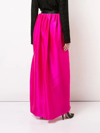 Shop Christian Siriano Wrap Front Maxi Skirt In Pink