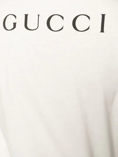 Shop Gucci Billy Idol Print T-shirt In White