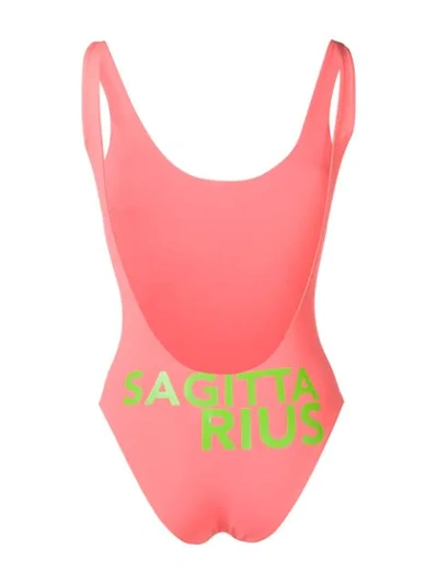 Shop Angelys Balek Zodiac Swimsuit In Pink