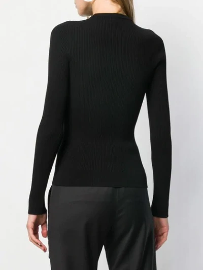 Shop Philipp Plein Rhinestone Logo Sweater In Black