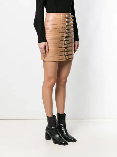 Shop Manokhi Dita Belted Skirt In Neutrals