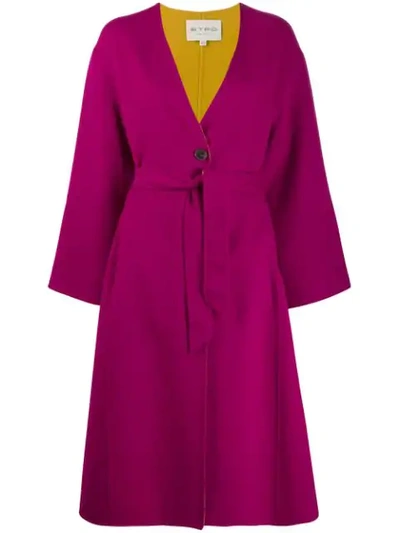Shop Etro Single Breasted Belted Coat - Pink