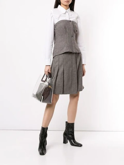 Shop Zambesi Pleated College Skirt In Grey