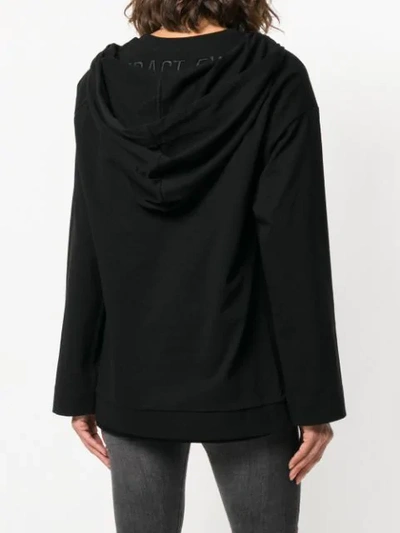Shop Juunj Juun.j Slouched Hooded Sweater - Black