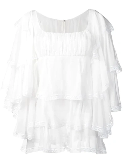 Shop Dolce & Gabbana Ruffle Short In White