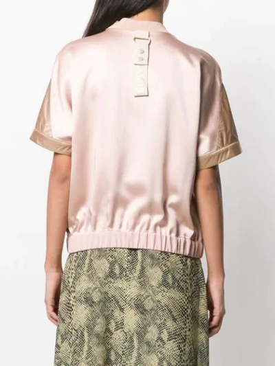 Shop Moncler Short-sleeve Sweatshirt In 514 Pink