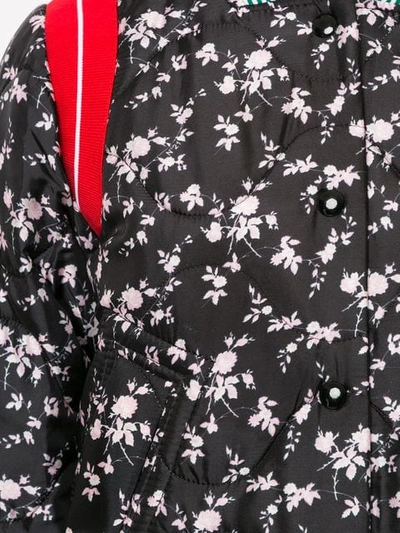 Shop N°21 Floral Print Bomber Jacket In Black