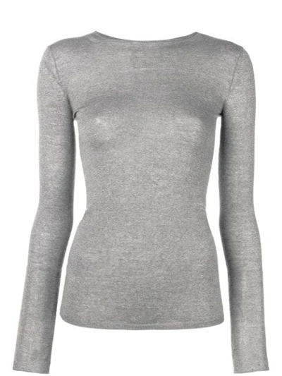 Shop Stella Mccartney Pullover Mit Schmalem Schnitt In Grey