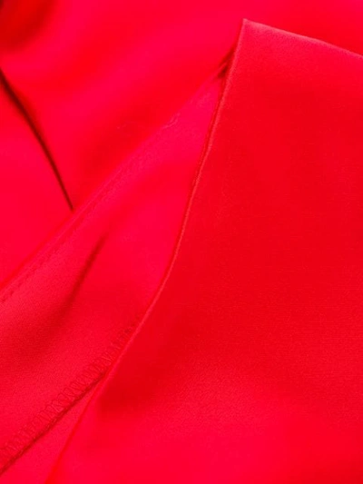 Shop David Koma Ruched Mini Dress In Red