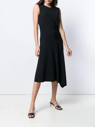 Shop Joseph Asymmetric Hem Dress In Black