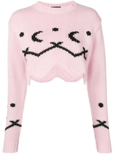 Shop Alanui Cashmere Cutout Sweater In Pink