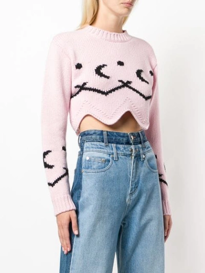 Shop Alanui Cashmere Cutout Sweater In Pink