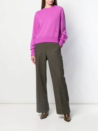 Shop Chloé Cashmere Knitted Jumper In Purple