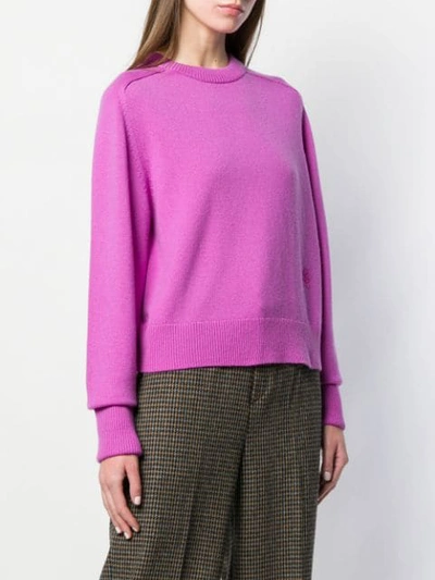 Shop Chloé Cashmere Knitted Jumper In Purple