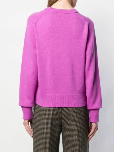 Shop Chloé Cashmere Knitted Jumper In Purple