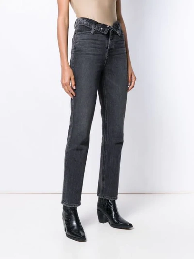 Shop Alexander Wang T Flip Front Jeans In Black
