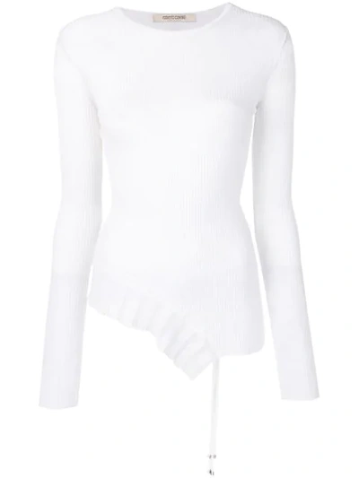 Shop Roberto Cavalli Long-sleeved T-shirt In White