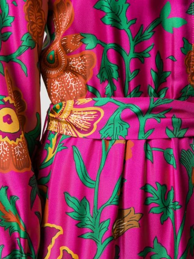 Shop La Doublej Floral Print Shirt Dress - Pink