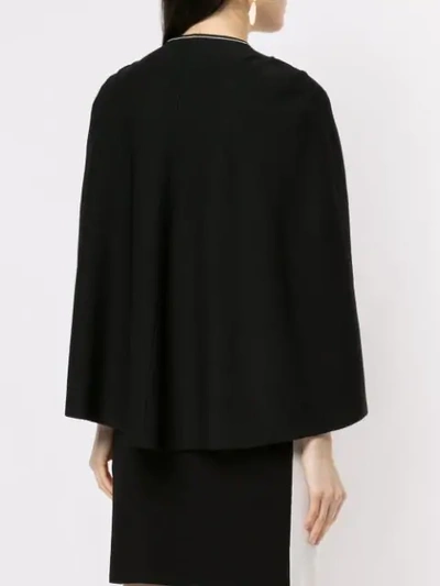 Shop Anteprima Contrast Piping Cape - Black