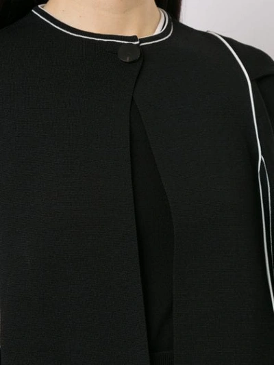 Shop Anteprima Contrast Piping Cape - Black